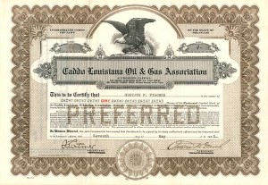 Caddo Louisiana Oil and Gas Association - Stock Certificate